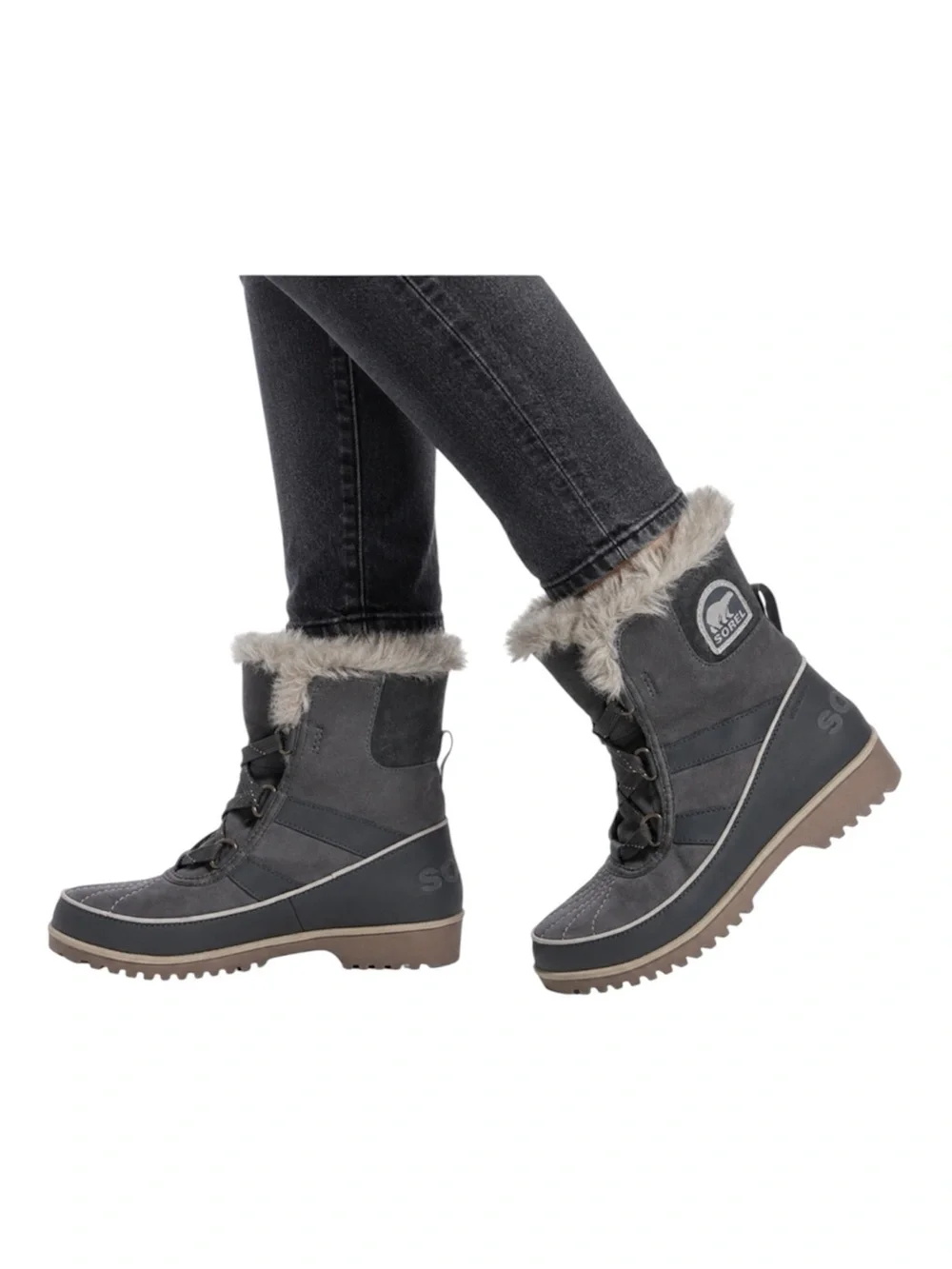 Sorel Tivoli II gray suede waterproof winter boots women’s 7